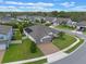 Aerial view showcasing the property's landscaped yard, screened pool, and convenient location at 418 Gleaming Andover Way, Longwood, FL 32779