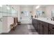 Beautiful bathroom with double sink vanity, soaking tub, and large tiled glass shower at 418 Gleaming Andover Way, Longwood, FL 32779