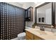 Bathroom with a toilet, vanity, and tub shower with decorative curtain at 5063 Carillon Ln, Windermere, FL 34786
