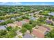 The aerial view captures a home in a green neighborhood with manicured lawns and leafy trees at 5063 Carillon Ln, Windermere, FL 34786