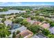 Areal image displays a lush, green neighborhood with a home near a scenic lake at 5063 Carillon Ln, Windermere, FL 34786