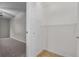 Bedroom view includes carpet, closet, ceiling fan and a blank access panel on wall at 5089 Jennifer Pl, Orlando, FL 32807