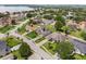Aerial view of a neighborhood with tree-lined streets at 610 Strihal Loop, Oakland, FL 34787