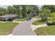 Curb view of the neighborhood street, showcasing well-kept homes and tree coverage at 881 Cedar Cir, Tavares, FL 32778