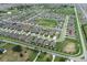 Expansive aerial perspective of a Primary-planned community with uniform homes and neighborhood streets at 1061 Citrus Landings Blvd, Davenport, FL 33837