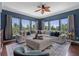 Comfortable living room featuring many windows with a beautiful view and an oversized couch at 1200 Ironsmith Dr # 508, Celebration, FL 34747