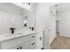 Modern bathroom featuring double sinks, new faucets, and a sleek design at 14915 Sw 39Th Cir, Ocala, FL 34473