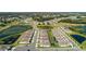 A landscape view of a new construction community, showcasing the neighborhood layout and surrounding areas at 1650 Key Bay Trl, Kissimmee, FL 34747