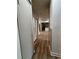 Hallway featuring wood-look flooring connecting to rooms with fresh paint and white trim at 2035 Voltaire St, Lakeland, FL 33801