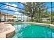 Screened-in pool with inviting turquoise water, sun loungers, and serene outdoor space at 2313 Pesaro Cir, Ocoee, FL 34761