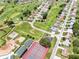 An aerial view showcases the community tennis courts and golf course surrounded by well-maintained homes and lush landscaping at 2520 Nw 53Rd Avenue Rd, Ocala, FL 34482