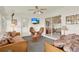 An enclosed porch with chairs, sofas, and light, great for relaxation at 2520 Nw 53Rd Avenue Rd, Ocala, FL 34482