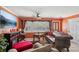 Cozy living room featuring modern furniture, decorative fireplace, and lots of natural light at 3312 Se 6Th St, Ocala, FL 34471