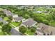 A beautiful aerial view of a residential neighborhood with lush greenery, manicured lawns, and well-maintained homes at 405 Courtlea Park Dr, Winter Garden, FL 34787