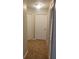 Hallway featuring neutral carpet, a closet with louvered doors, and access to rooms at 4371 Aqua Vista Dr # G, Orlando, FL 32839