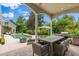 Covered patio with an outdoor dining area, barbecue, and a view of the pool at 685 Mayo Ave, Maitland, FL 32751