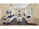 Bright and airy living room with two white sofas, a decorative fireplace, and large windows at 835 Antonette Ave, Winter Park, FL 32789