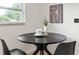 Contemporary breakfast nook with stylish decor and seating, an ideal spot for enjoying casual meals at 108 Devon Ct, Longwood, FL 32779
