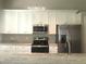 Updated kitchen featuring white cabinetry, stainless steel appliances, and stone countertops at 10969 Norcross Cir, Orlando, FL 32825