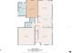 Detailed first floor plan showcasing the layout with the kitchen, bedrooms, and living room dimensions at 1961 Continental St, St Cloud, FL 34769