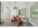 Bright dining room with a wooden table, decorative rug, and large windows offering a scenic view at 2050 Jan Lan Blvd, St Cloud, FL 34772