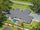 A bird's eye view showcases this home's expansive yard, pool, and outdoor living spaces at 340 Lakeview Rd, Winter Garden, FL 34787