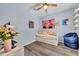 Bedroom featuring wood-look flooring and a ceiling fan at 384 Old Alemany Pl, Oviedo, FL 32765