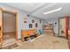 The basement is decorated with a custom bar and Harley-Davidson theme, perfect for entertaining at 40533 E 8Th Ave, Umatilla, FL 32784