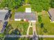 Overhead view showcasing the property's well-manicured lawn, driveway and landscaping at 514 S Cottage Hill Rd, Orlando, FL 32805