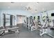 Fitness center with state-of-the-art equipment, ceiling fans, and a clean, well-maintained atmosphere at 14215 Lakeview Park Rd, Winter Garden, FL 34787