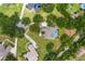 A stunning aerial view shows the property's backyard pool and landscaping at 1700 Shandwick Ct, Longwood, FL 32779