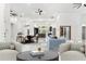 Bright living room with modern furniture and an open layout to the kitchen and dining area at 1700 Shandwick Ct, Longwood, FL 32779
