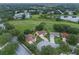 Aerial view showcasing the property's location within a community near a golf course and pond at 4830 Summerbridge Cir, Leesburg, FL 34748