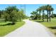 Scenic paved walking path surrounded by lush greenery and palm trees, perfect for outdoor recreation at 4954 Alavista Dr, Orlando, FL 32837