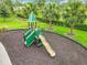 Community playground with slide, climbing structure, and lush landscaping for a Gathering-friendly environment at 6947 Cucamelon Ct, Windermere, FL 34786