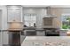 Modern kitchen featuring white cabinets, stainless steel appliances, and tiled backsplash at 830 Oak St, Orlando, FL 32804