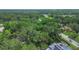 Suburban property, surrounded by dense trees, features mature landscaping and pool at 874 Quarters Ct, Port Orange, FL 32129