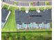 Aerial view of townhomes at 8961 Cabot Cliffs Dr, featuring private pools and well-maintained landscaping at 8961 Cabot Cliffs Dr, Davenport, FL 33896