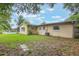 Exterior view of the home with a spacious yard offers a glimpse of the property's potential at 1405 Montclair Ct, Orlando, FL 32812