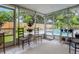 Enclosed patio area offers an extended living space with views of the backyard and pool at 1405 Montclair Ct, Orlando, FL 32812
