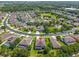 A great view of the community from above with green spaces and nearby roads at 15318 Sandfield Loop, Winter Garden, FL 34787