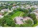 A beautiful aerial view showcases the home, along with a charming playground, and lush greenery enhancing community appeal at 15318 Sandfield Loop, Winter Garden, FL 34787