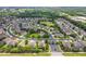 A panoramic view of the neighborhood shows a playground and community green space at 15318 Sandfield Loop, Winter Garden, FL 34787