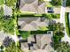 Bird's eye view of a neighborhood showcasing well-maintained homes and landscaping at 15613 Camp Dubois Cres, Winter Garden, FL 34787