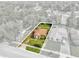 An aerial view of a cozy single-Gathering home with a well-maintained lawn in a quiet, tree-lined neighborhood at 4133 Cepeda St, Orlando, FL 32811