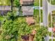 Aerial shot of a single-Gathering home featuring a lush green yard with mature trees in a quiet residential area at 4133 Cepeda St, Orlando, FL 32811
