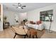 Bright living room with modern decor, stylish furnishings, and wood floors at 501 Benedict Ct, Casselberry, FL 32707
