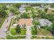 Aerial view of a well-maintained single-Gathering home in a lush green neighborhood at 6902 Coral Cove Dr, Orlando, FL 32818