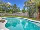 Beautiful backyard pool with landscaping and private fenced yard at 8676 Hillside Dr, Orlando, FL 32810