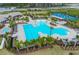 Aerial view of a beautiful community pool and recreation area, perfect for relaxation and fun at 11288 Listening Dr, Orlando, FL 32832